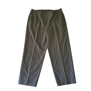 Talbots Wool Slacks Pants Womens 18W Classic Fit Flat Front Lined Dark Gray